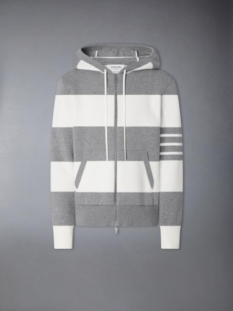 Thom Browne HECTOR 4-BAR RUGBY ZIP UP HOODIE