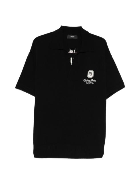 AMIRI logo-embroidery polo shirt