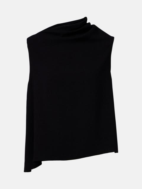 Vince Draped asymmetric crêpe top
