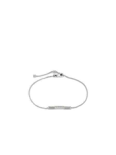 18kt white gold Link to Love diamond bar bracelet