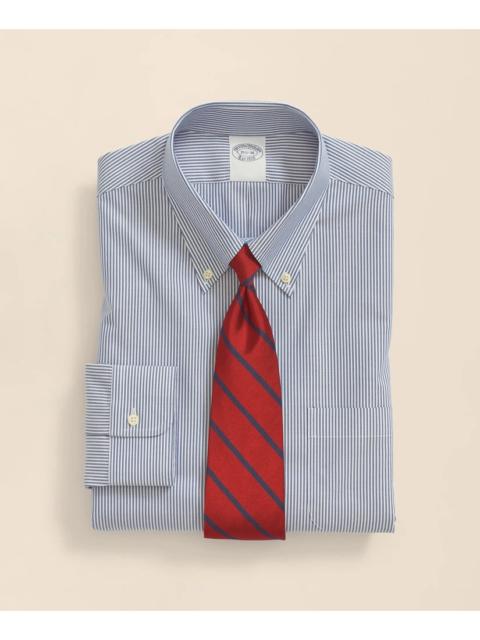 Brooks Brothers Stretch Supima® Cotton Non-Iron Pinpoint Oxford Button-Down Collar, Candy Stripe Dress Shirt