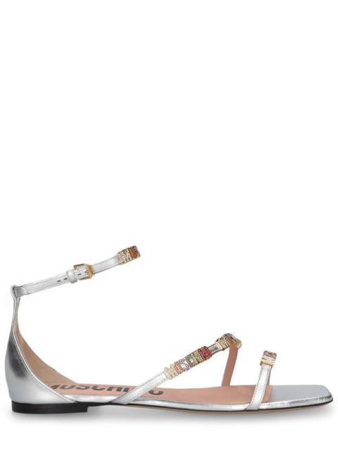 Moschino 10mm Leather flat sandals