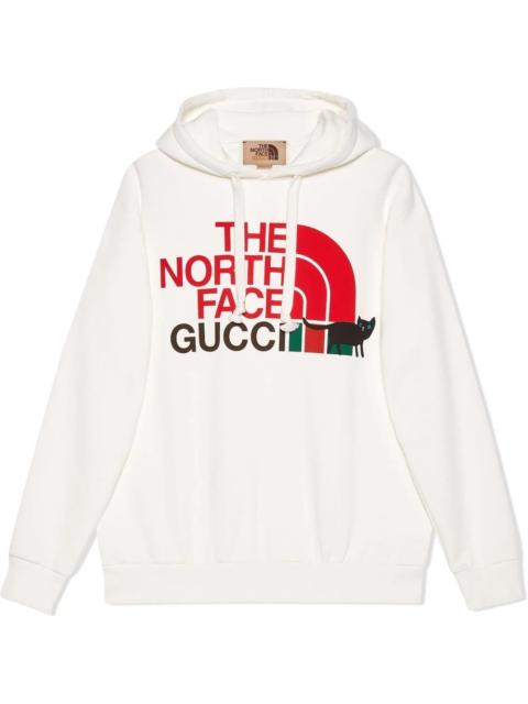 GUCCI x The North Face logo-print cotton hoodie