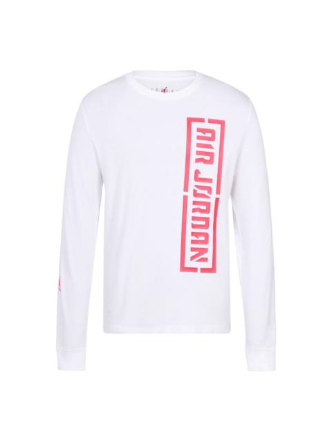 Jordan Air Jordan Wings Round Neck Basketball Sports Long Sleeves T-Shirt Men's White AT9071-100