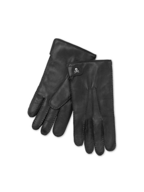 PHILIPP PLEIN skull-appliqué leather gloves