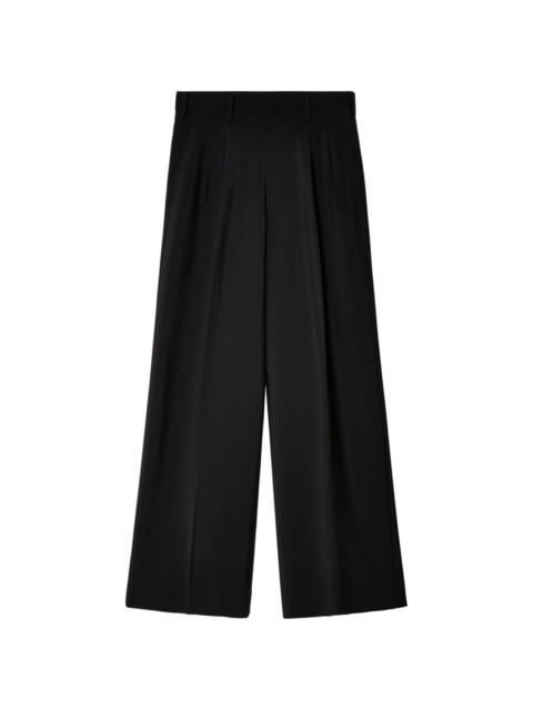pleated wool-mohair trousers