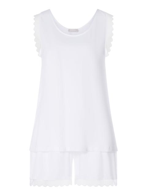 HANRO Inaya Scalloped Lace Cotton Pajama Set