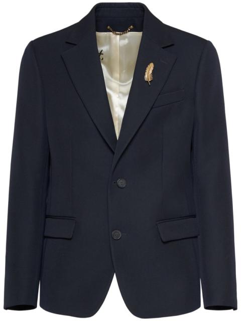 Golden virgin wool blend jacket