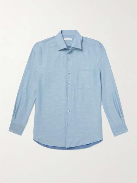 André Cotton and Cashmere-Blend Twill Shirt