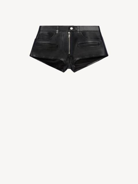 LEATHER MINI SHORTS