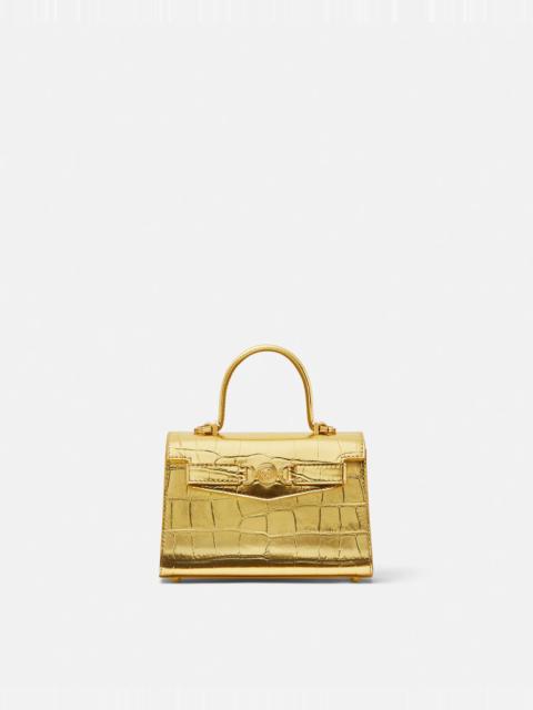 VERSACE Croc-Effect Medusa '95 Small Handbag