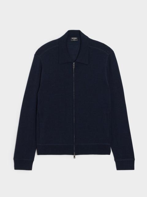TODD SNYDER Merino Full-Zip Sweater Polo