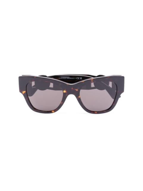 logo-plaque round-frame sunglasses