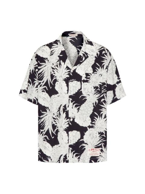 pineapple-print short-sleeve shirt