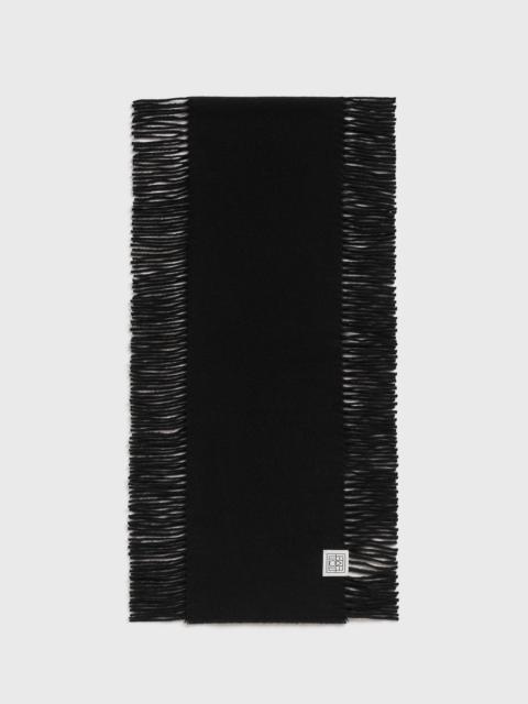 TOTEME Cashmere tassel scarf black