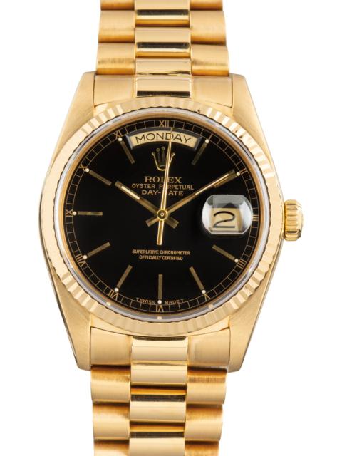 ROLEX Used President Rolex Day-Date 36 Ref 18038 Black Dial