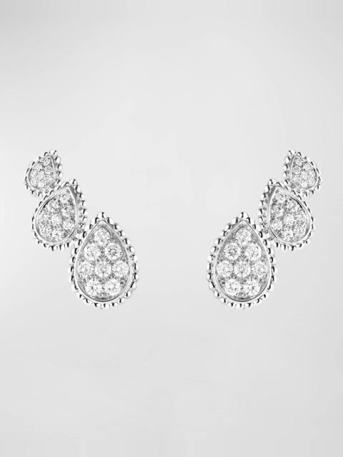 Boucheron Serpent Boheme 18K White Gold Diamond Stud Earrings