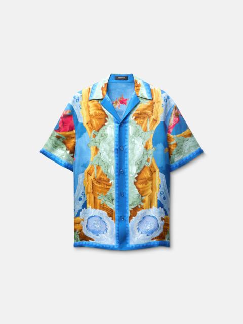 Printed Silk Twill Slim Shirt