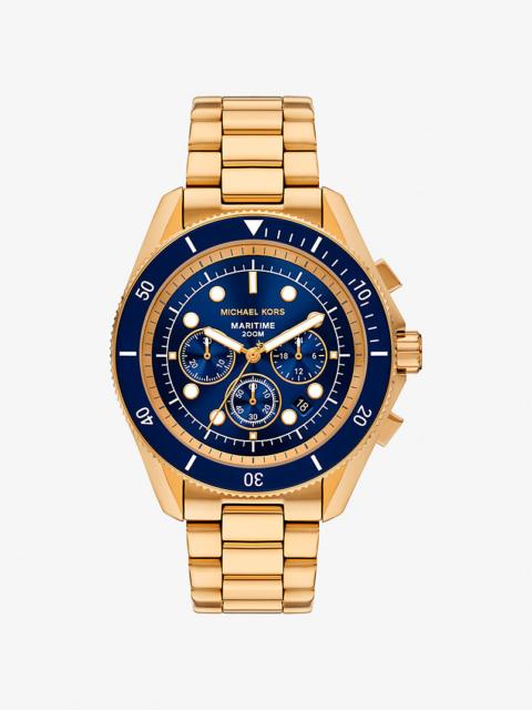 MICHAEL KORS Oversized Maritime Gold-Tone Watch
