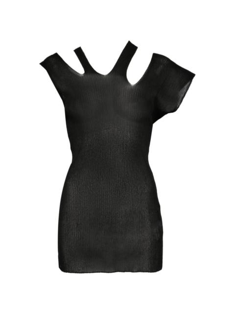 Yohji Yamamoto ribbed asymmetric top