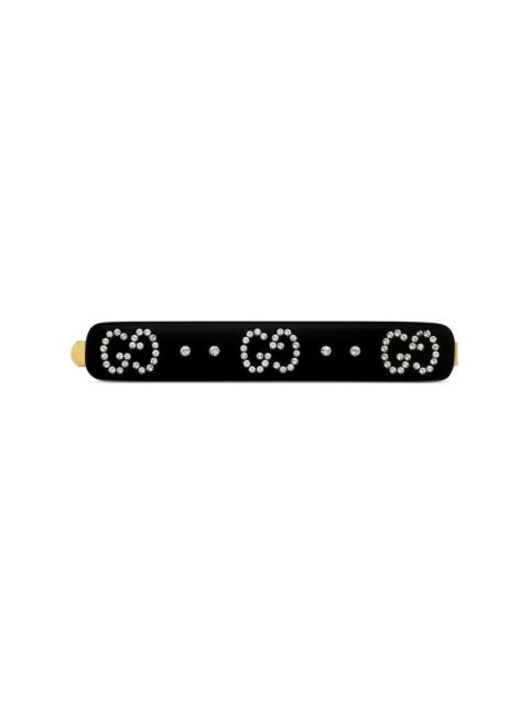 GUCCI Double G crystal-embellished hair clip