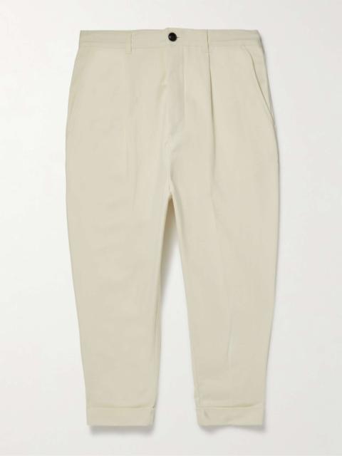 Tapered Cotton-Twill Trousers