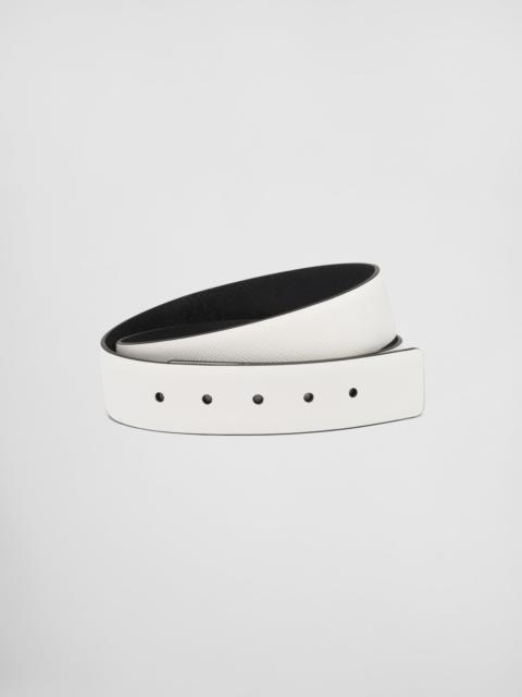 Prada Reversible Saffiano leather belt strap