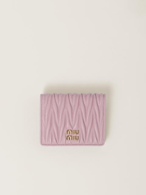 Miu Miu Small matelassé nappa leather wallet