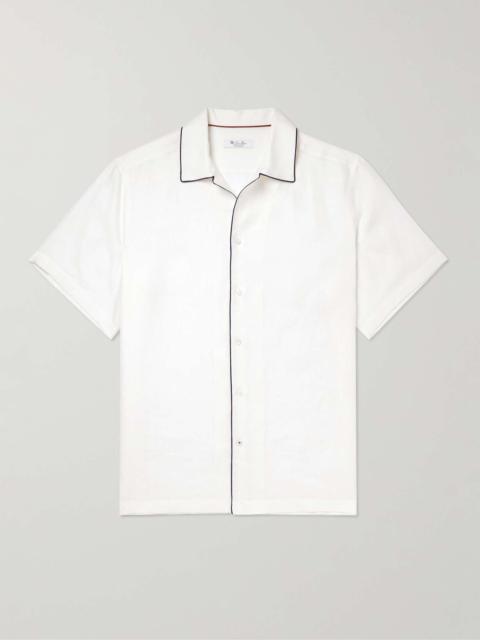 Loro Piana Contrast-Tipped Linen Shirt