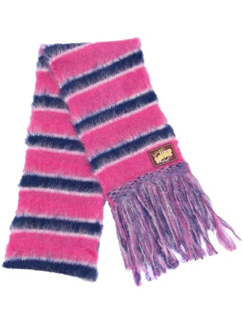 Marni striped knitted scarf