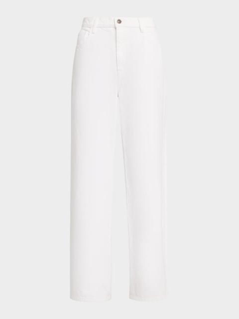 Lafayette 148 New York Straight-Leg Cotton Denim Jeans