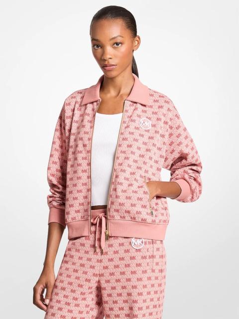 MICHAEL KORS Logo Cotton Blend Zip-Up Jacket