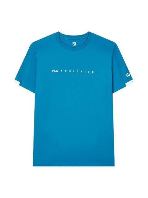FILA FILA Athletics Round Neck Pullover Casual Sports Short Sleeve Blue A11M131101F-DB