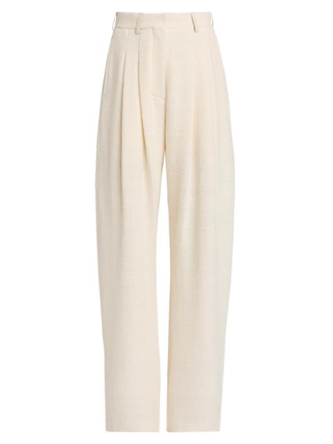 Nanushka Women's Seka Cotton-Blend Tapered Leg Pants - Ivory