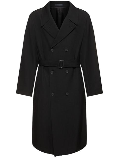 j-8B wool gabardine long coat