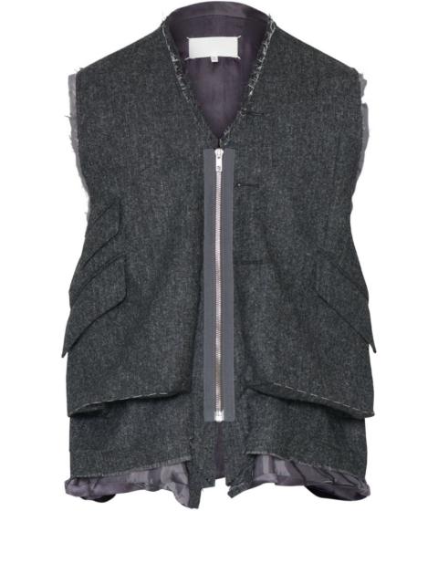 Maison Margiela frayed pocket waistcoat
