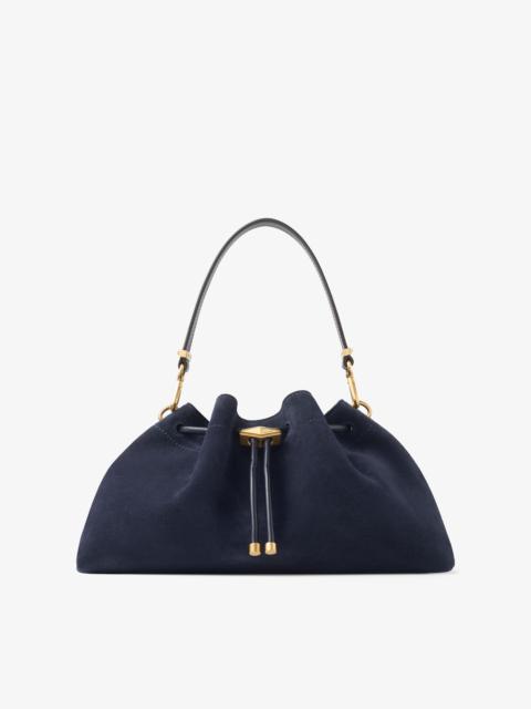 JIMMY CHOO Cinch Medium
Marine Suede Bucket Bag