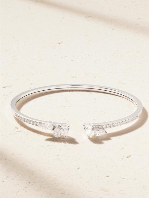 REPOSSI Serti Sur Vide 18-karat White Gold Diamond Cuff