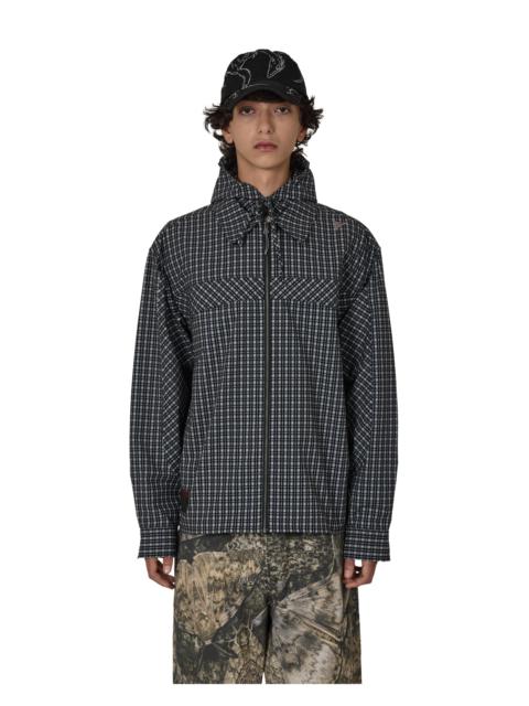 ROA Aair Floweave Printed Check Long Sleeve Hooded Shirt