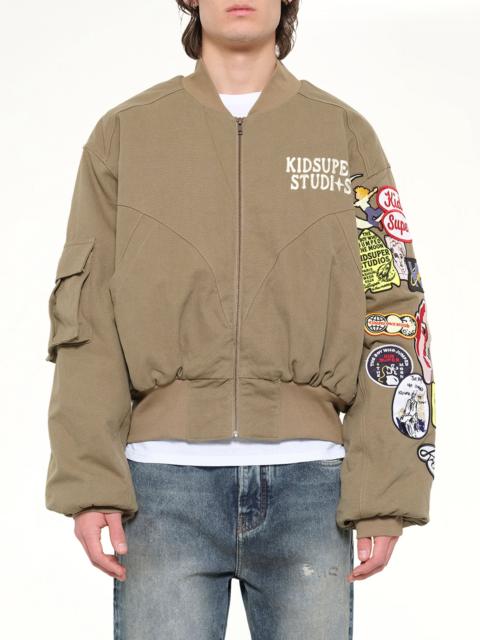 KidSuper Patches Bomber Jacket in Green