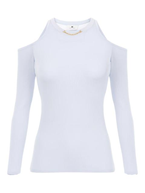 ELISABETTA FRANCHI cut-out detail long-sleeve top
