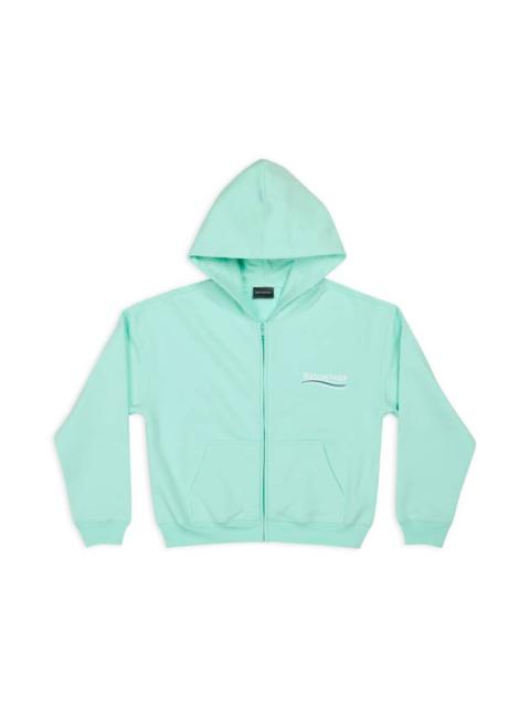 Women's Political Campaign Zip-up Hoodie Small Fit in Mint