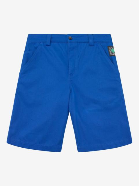 Blue Square Logo Tailored Shorts