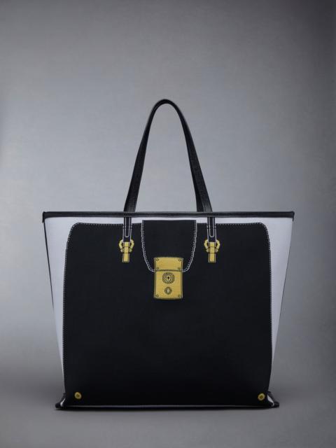 Thom Browne Knit Jacquard Panel Trompe L'oeil Mrs. Thom Soft Tote