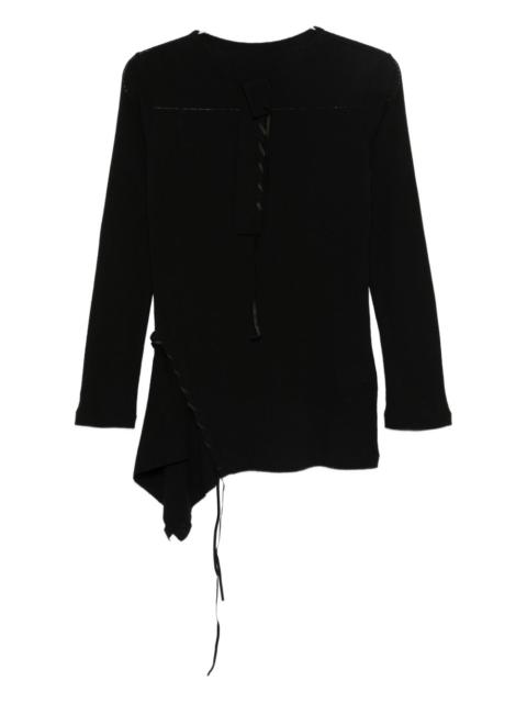 Yohji Yamamoto asymmetric knitted top