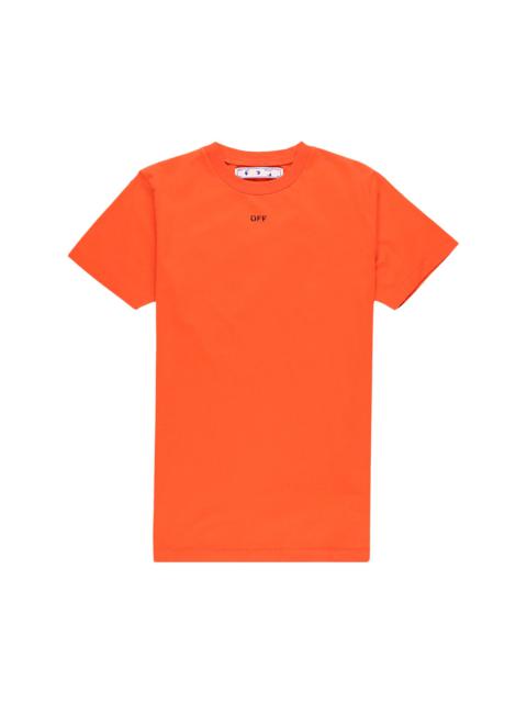 Off-White Stencil Slim Tee 'Orange/Black'