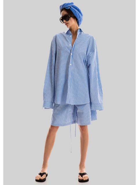 The Frankie Shop Rimini Bermuda Shorts - Blue/White Stripe