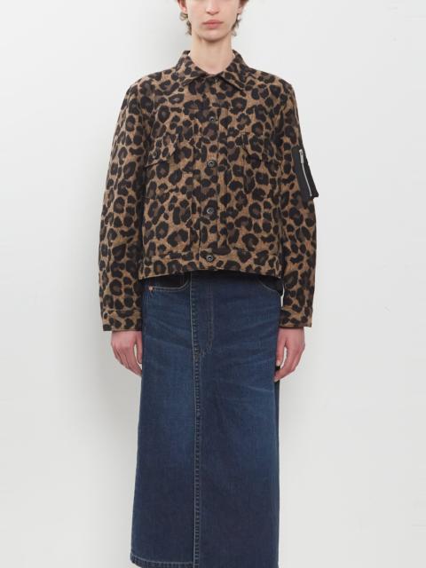 sacai Leopard x Nylon Twill Jacket