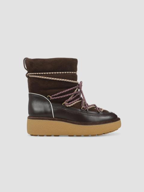 VERONICA BEARD Women's Kirsta Suede Snow Boots - Espresso Multi
