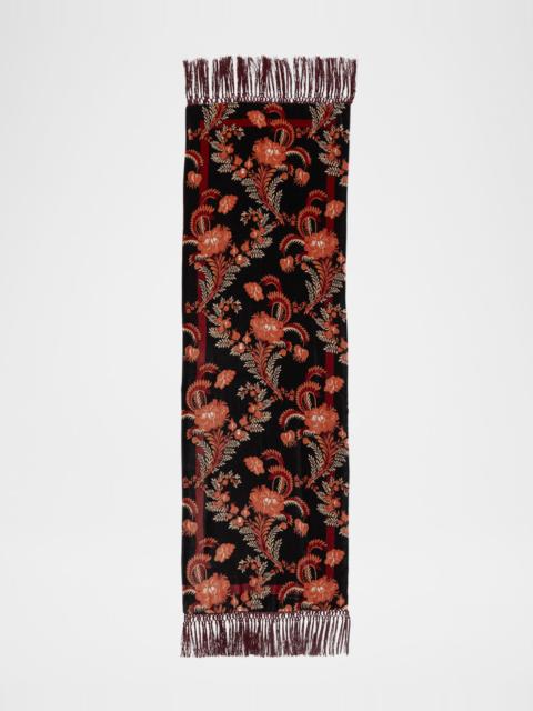 Etro Orfeo Two-Toned Silk-Cashmere Blend Scarf